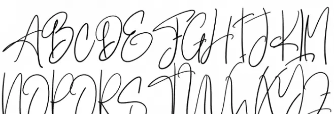 Sligature Font Litere mari