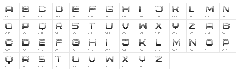 Slight Regular Character Map