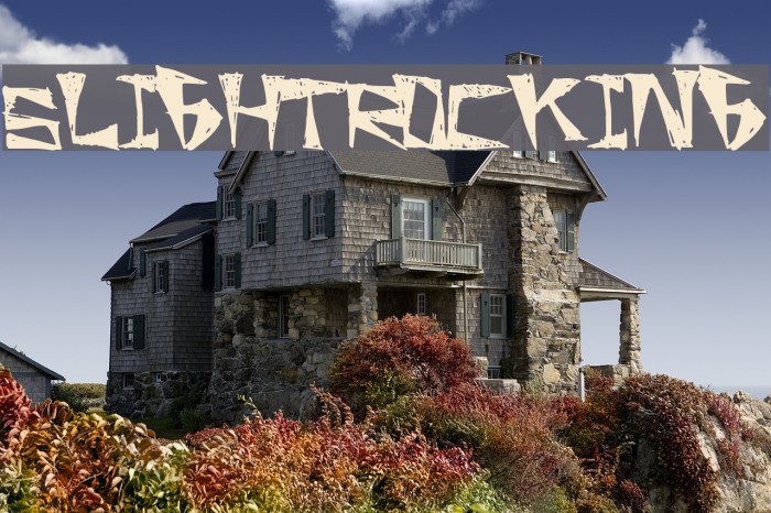SlightRocking Font examples