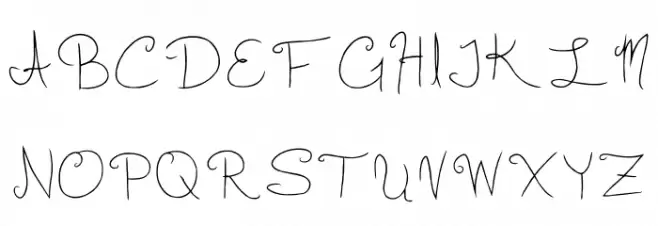 Slightly Cursive Charac Regular Fonte MAIÚSCULAS