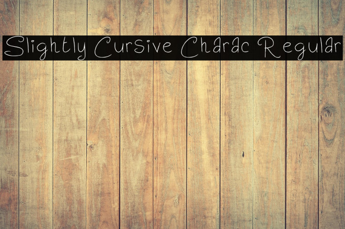 Slightly Cursive Charac Regular Example 3