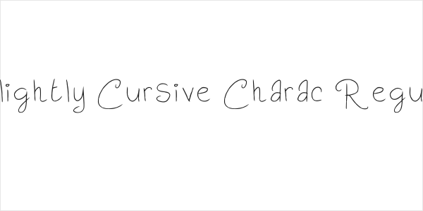 Slightly Cursive Charac Regular Logo