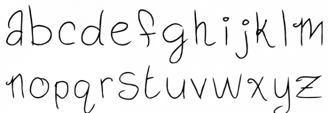 Slightly Cursive Charac Regular Fonte MINÚSCULAS