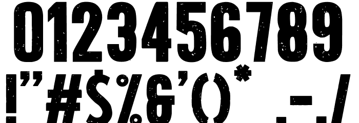 Slightly Eroded Font OTHER CHARS