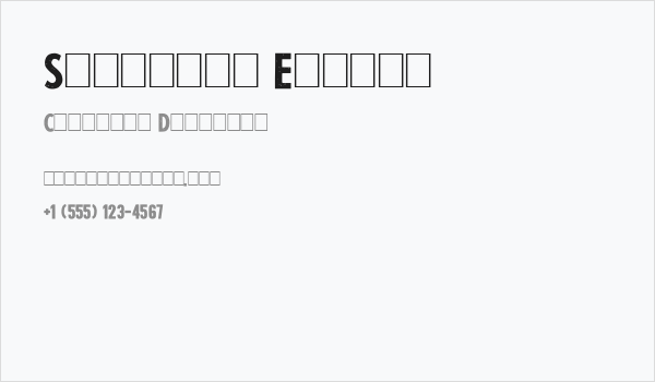 Slightly Eroded Business Card