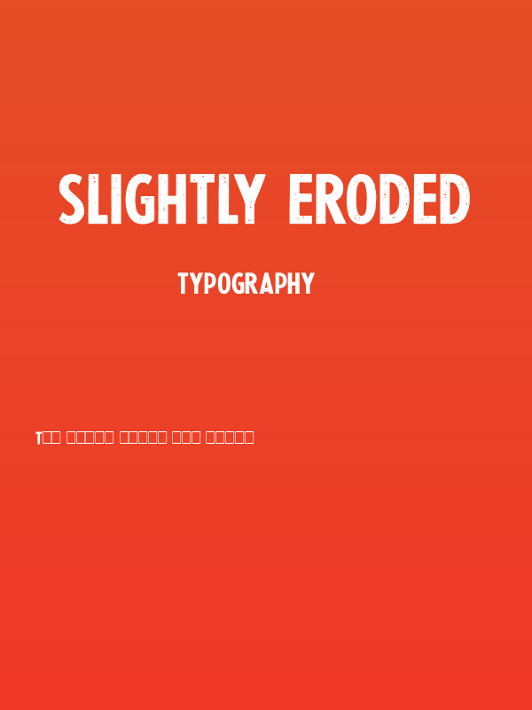 Slightly Eroded Poster