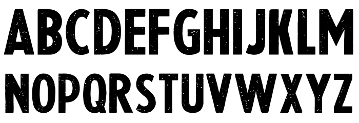 Slightly Eroded Font LOWERCASE