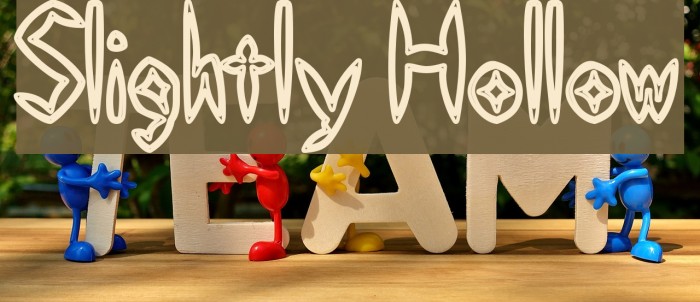 Slightly Hollow Font examples