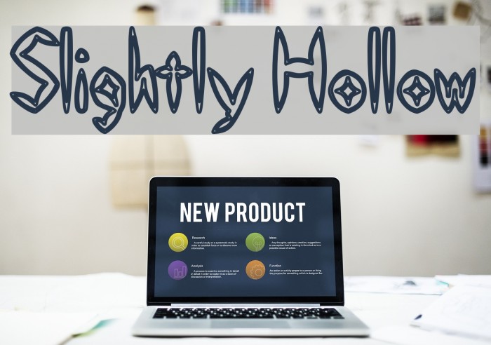 Slightly Hollow Font examples
