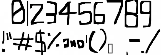 Slightly Techno Font OTHER CHARS