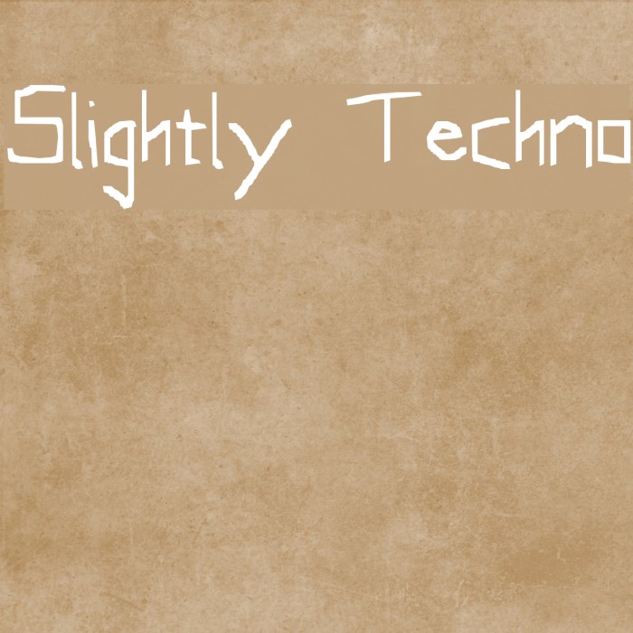 Slightly Techno Fonte examples