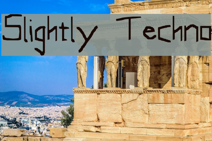 Slightly Techno Fonte examples