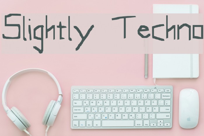 Slightly Techno Fonte examples