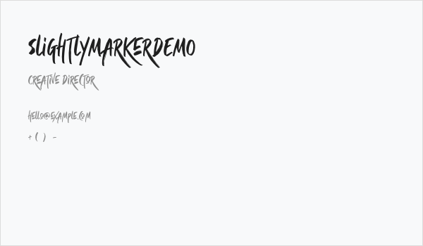 SlightlyMarkerDEMO Business Card