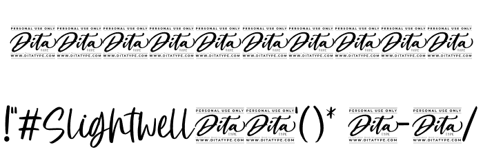 Slightwell Personal Use Font OTHER CHARS