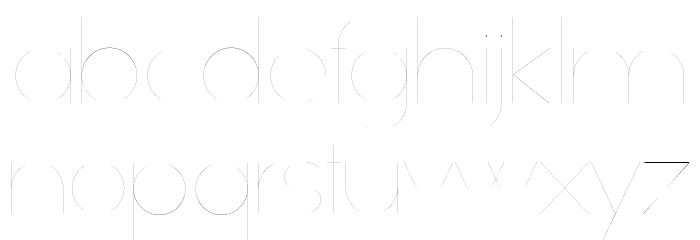 Slim Extreme Font LOWERCASE