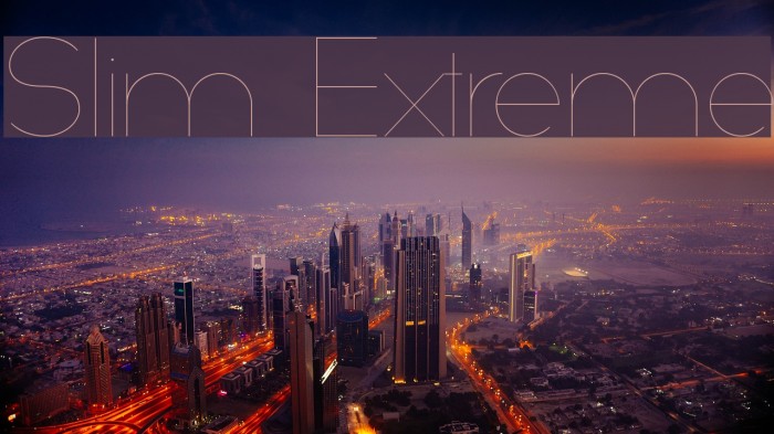 Slim Extreme Font examples