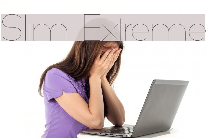 Slim Extreme Font examples