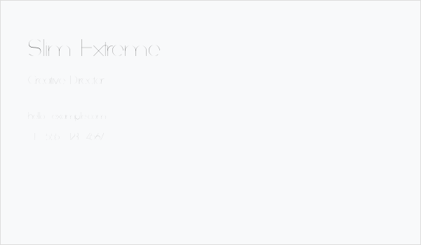 Slim Extreme Business Card