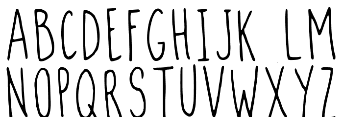 Slim Handwritten Regular Font UPPERCASE