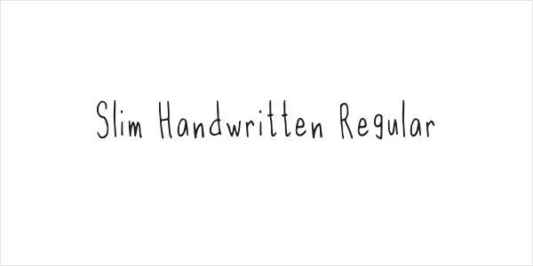 Slim Handwritten Regular Logo