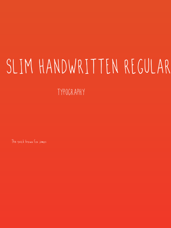Slim Handwritten Regular Poster