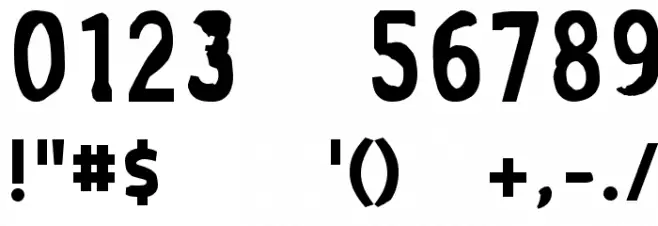 Slim Jim [part one] Font OTHER CHARS