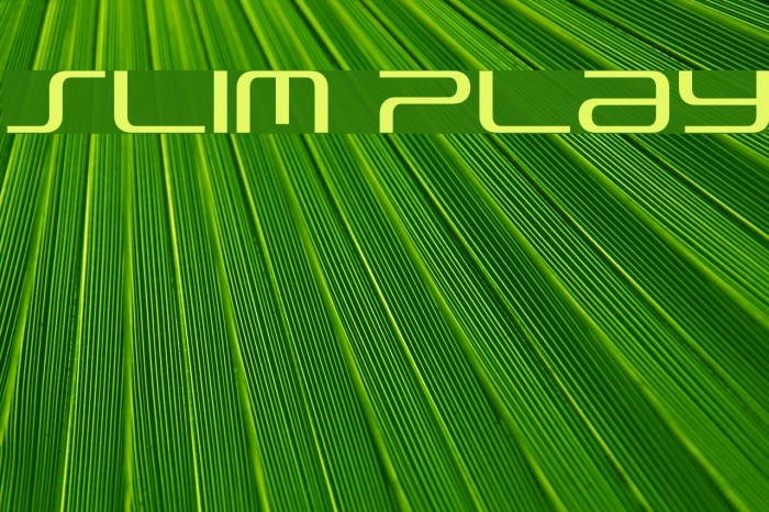Slim Play Font examples