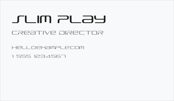 Slim Play Business Card