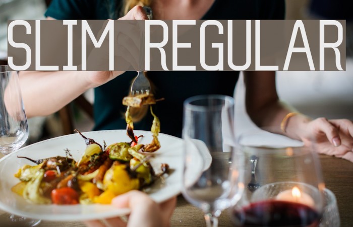 Slim Regular Font examples