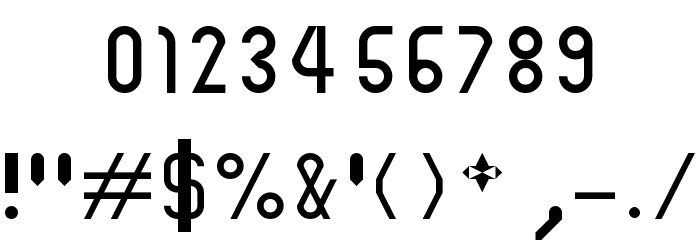Slim-Rounded Regular Font OTHER CHARS