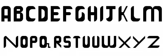 Slim-Rounded Regular Schriftart Groß