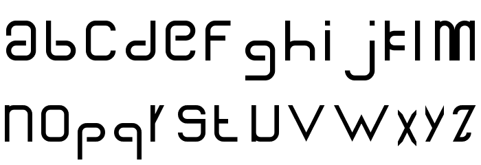 Slim-Rounded Regular Font LOWERCASE