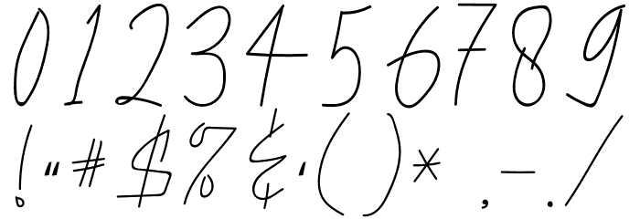 Slim Simple Font OTHER CHARS