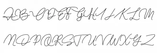 Slim Simple Font UPPERCASE