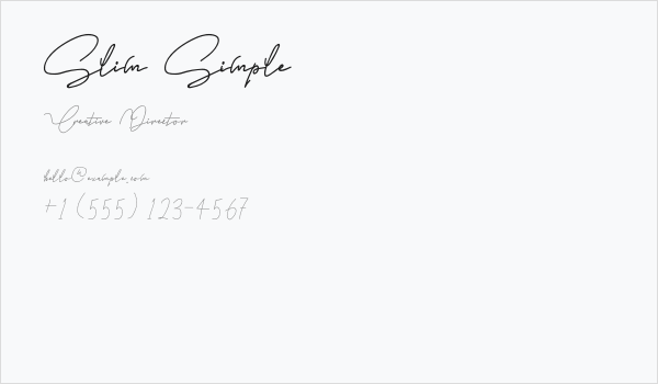 Slim Simple Business Card