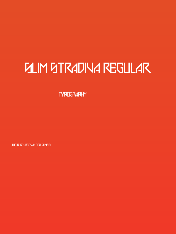 Slim Stradiva Regular Poster
