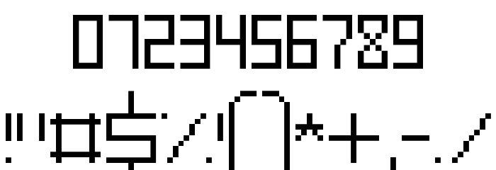 Slim Thirteen Pixel Fonts Regular Font OTHER CHARS