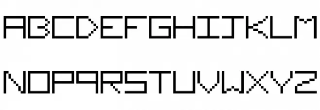 Slim Thirteen Pixel Fonts Regular फ़ॉन्ट अपरकेस