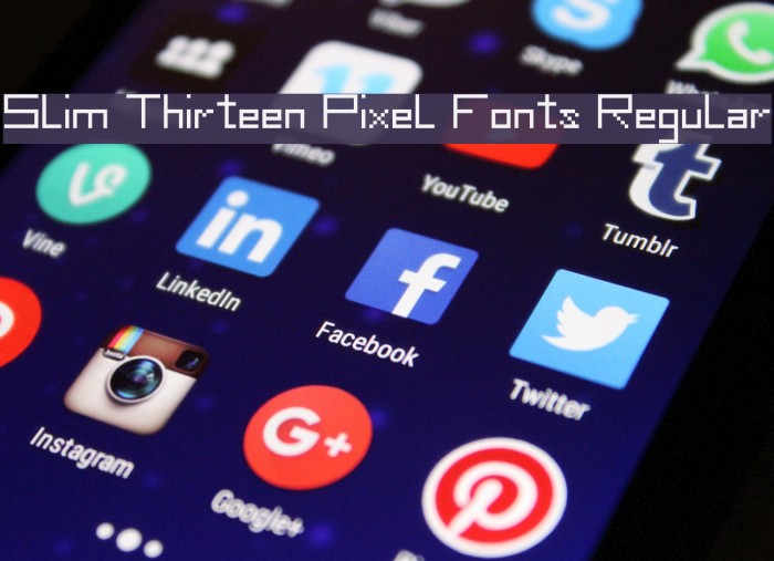 Slim Thirteen Pixel Fonts Regular Font examples