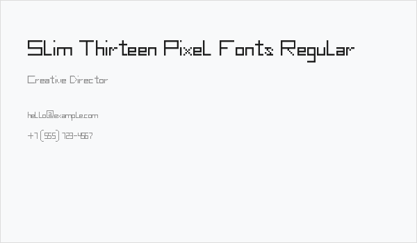 Slim Thirteen Pixel Fonts Regular Business Card