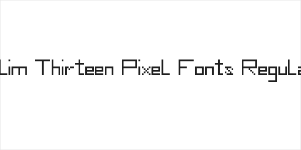 Slim Thirteen Pixel Fonts Regular Logo