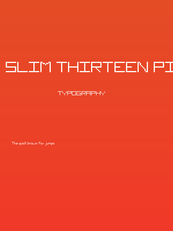 Slim Thirteen Pixel Fonts Regular Poster