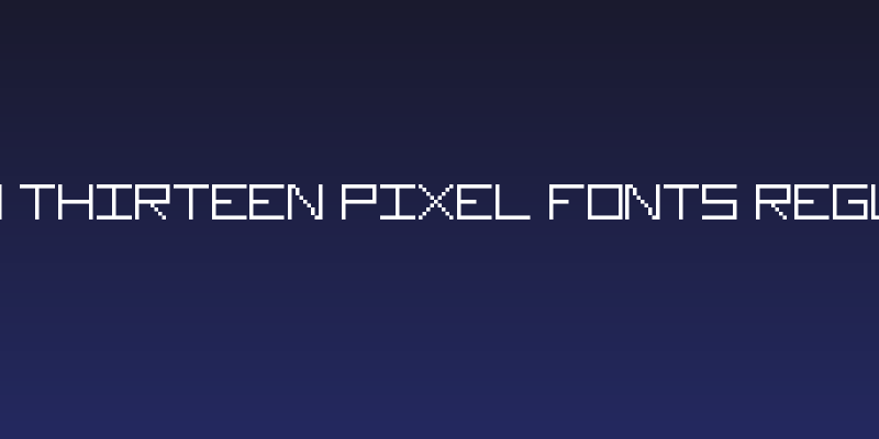 Slim Thirteen Pixel Fonts Regular Social Header