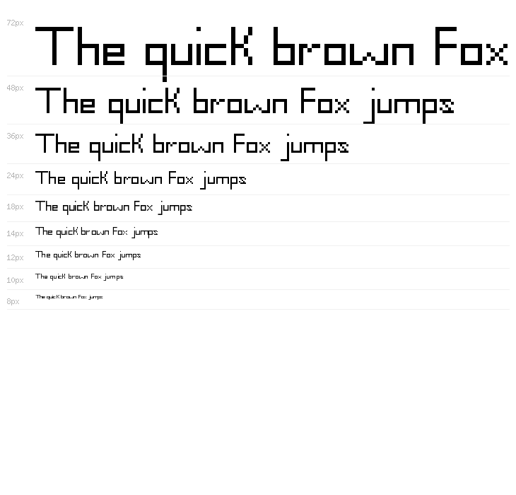 Slim Thirteen Pixel Fonts Regular Waterfall