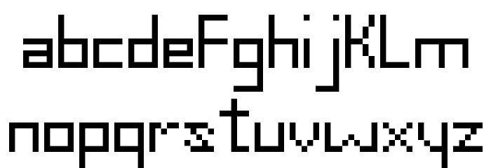 Slim Thirteen Pixel Fonts Regular Font LOWERCASE