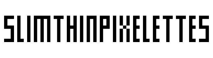 Slim thin pixelettes  Frei Schriftart Herunterladen