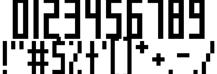Slim thin pixelettes Font OTHER CHARS