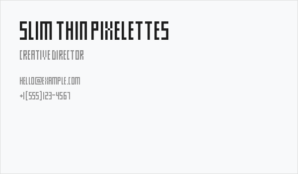 Slim thin pixelettes Business Card