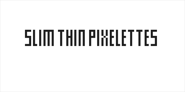 Slim thin pixelettes Logo